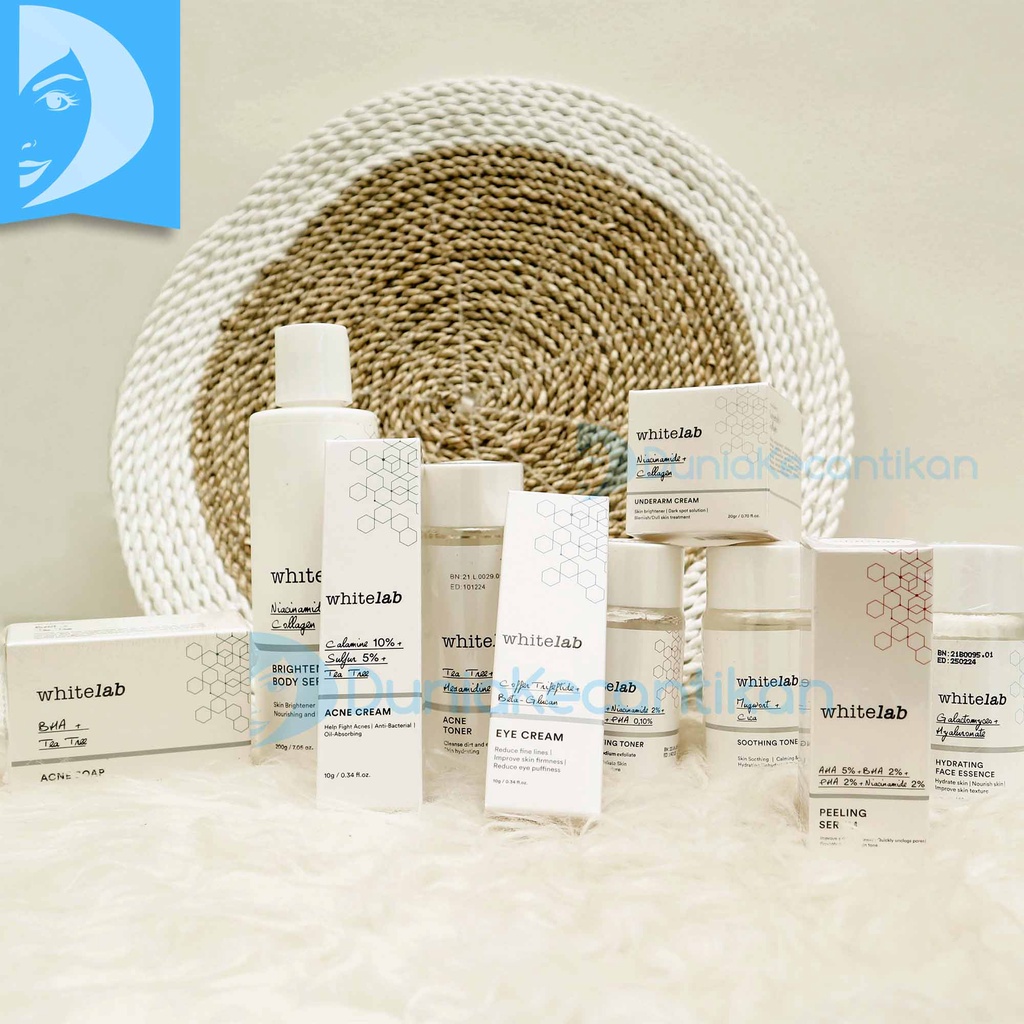 New Product Whitelab Brightening Series Face Wash Toner Day Night Cream White Lab Acne Series Obat T