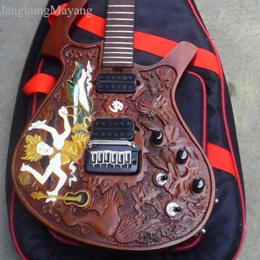 

body gitar ukir custom mahoni super bhn MENTAHAN TNP KLENGKAPAN fnx034 termurah