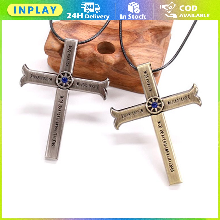 Kalung Salib / Yoru Dracule Mihawk Anime One Piece Pajangan Necklace Hadiah Kalung