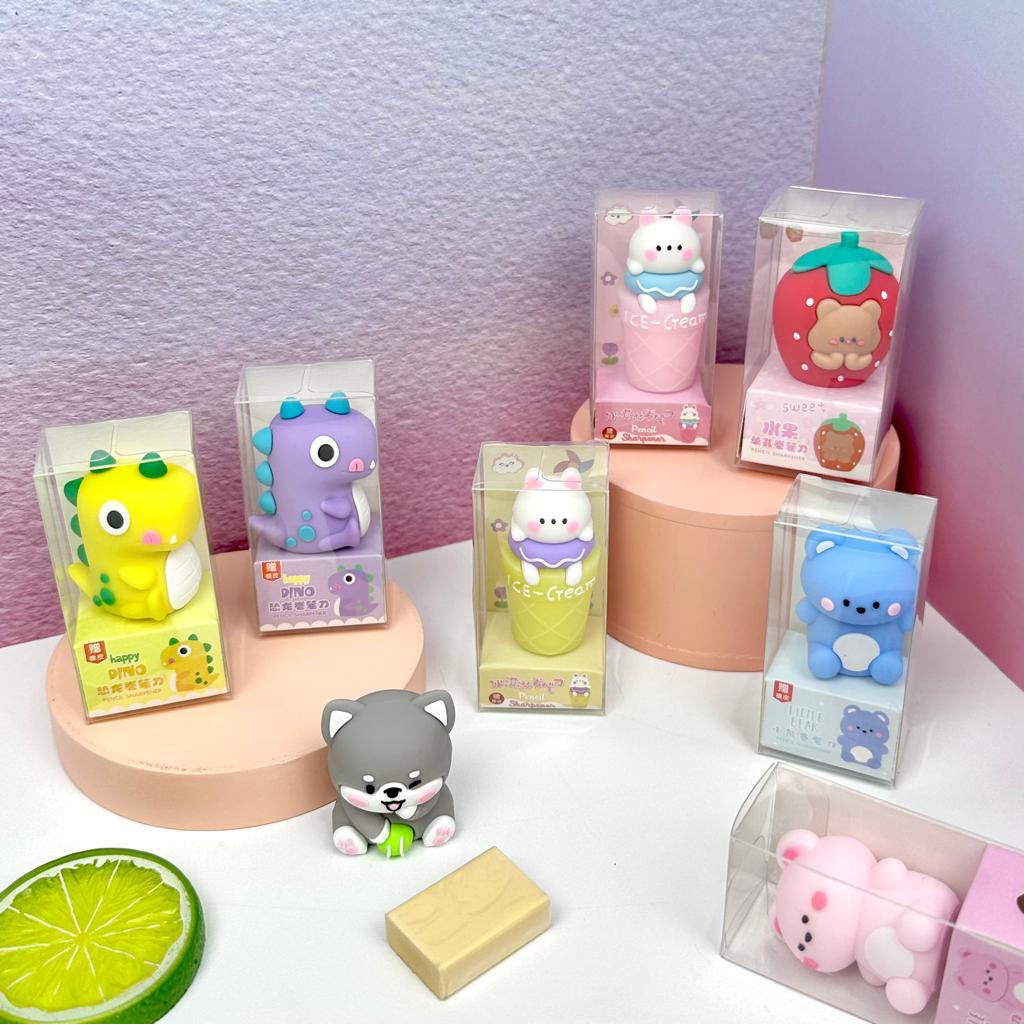 

FBI Rautan Putar Karet + Penghapus/Pencil Sharpener/Orotan Pensil Lucu