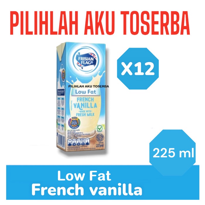 

Susu Frisian Flag LOW FAT FRENCH VANILLA 225 ml - ( HARGA 12 pcs )