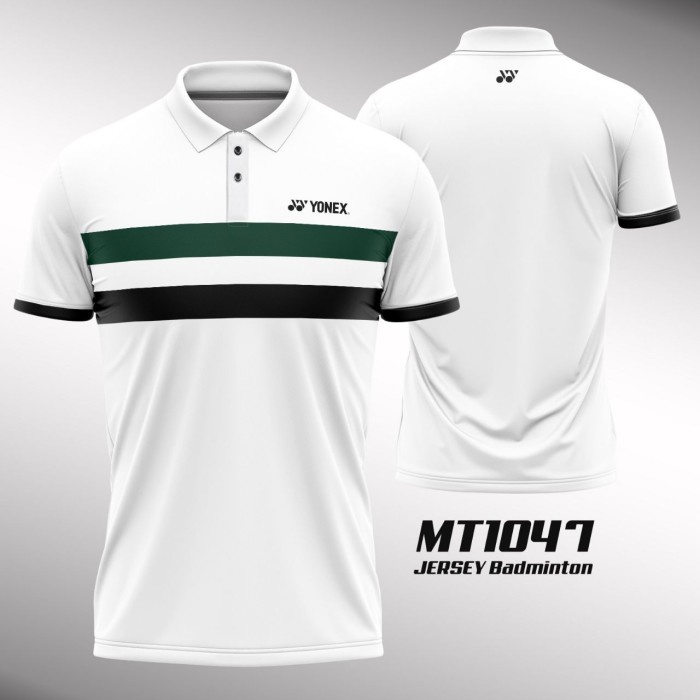 Kaos Jersey Badminton Bulutangkis Kerah Kancing Fullprint MT1047