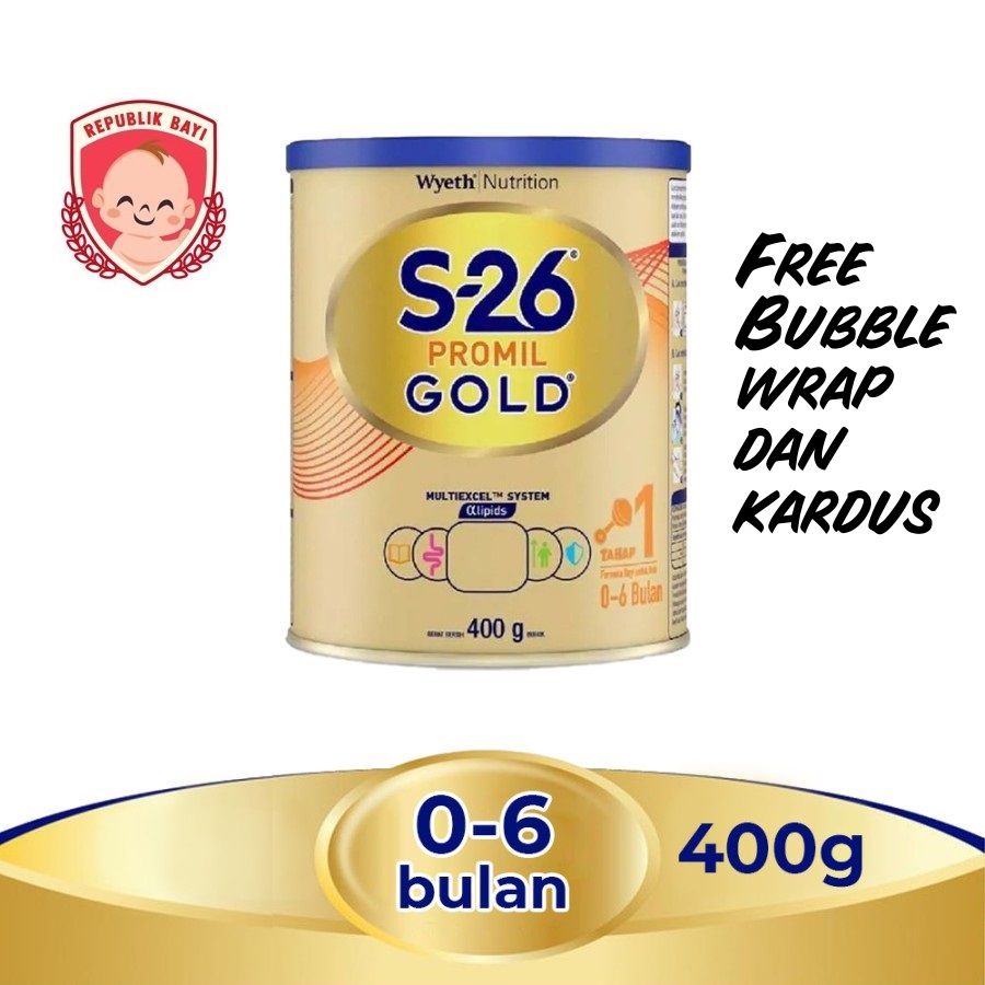 S26 S-26 Promil Gold Tahap 1 400 gram 400gr 400 gr Susu Formula MURAH FREE PACKING BUBBLE DUS