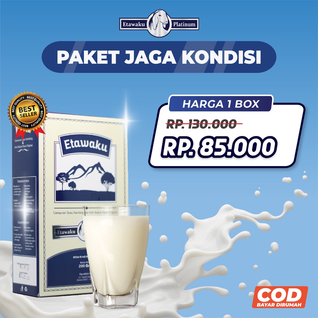

Susu Kambing Etawaku Platinum Harga Promo - Mengobati Nyeri Tulang Sendi Sesak Nafas 1 Box