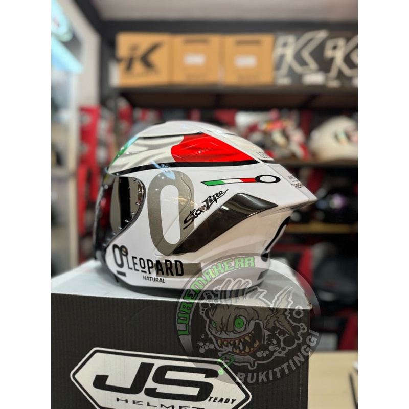 HELM JS ARMOR LEOPARD ITALY WHITE