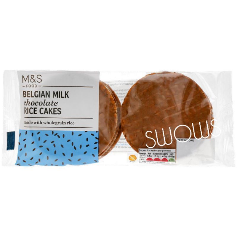 

M&S MARK MARKS & AND SPENCER BELGIAN MILK CHOCOLATE RICE CAKES CAKE BISCUIT BISKUIT BERAS COKLAT COKELAT