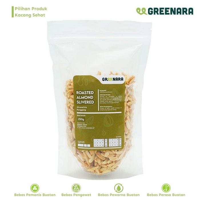 

[KUALITAS TERBAIK] Kacang Almond Cacah Panggang 250gr / Roasted Almond Slivered Termuarah