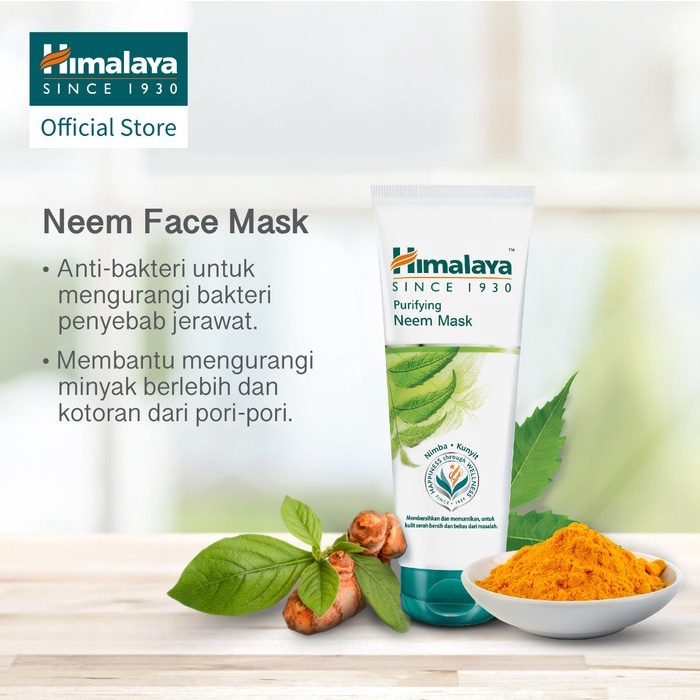 READY STOCK - HIMALAYA NEEM MASK - MASKER WAJAH AMPUH PENGHILANG JERAWAT ORIGINAL BPOM
