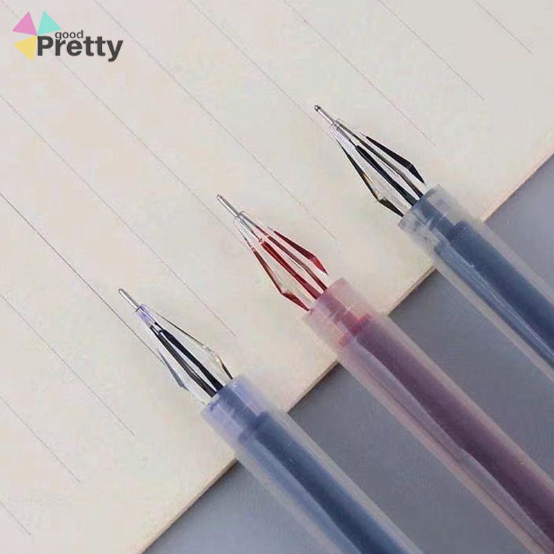 

5 mm Pena Khusus Siswa Ujian Tanda Tangan Pena Tinta Gel Plastik Ujung Berlian Kapasitas Besar 0 PD