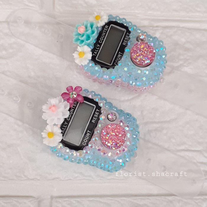 tasbih digital hias cantik swarovski mewah blink - F