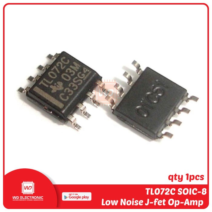 IC AMPLIFIER TL072 SMD Texas Instruments CO27