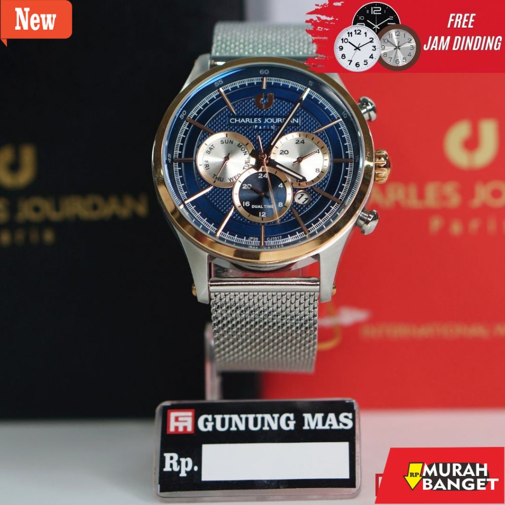 cocok buat harian- Jam Tangan Charles Jourdan Pria Seri CJ1017-1382 || Jam Tangan Original 100%