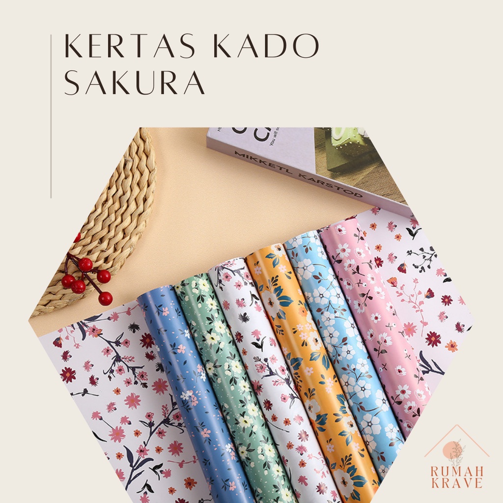 

RUMAH KRAVE - Kertas Kado Sakura Wrapping Paper Bunga Cherry Blossom