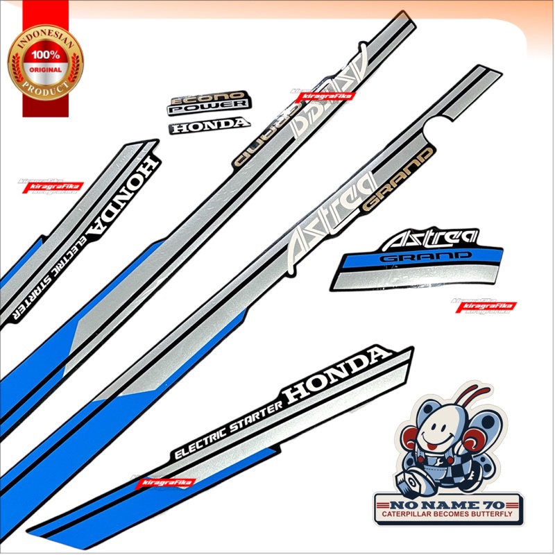 sticker striping lis body honda astrea grand bulus biru