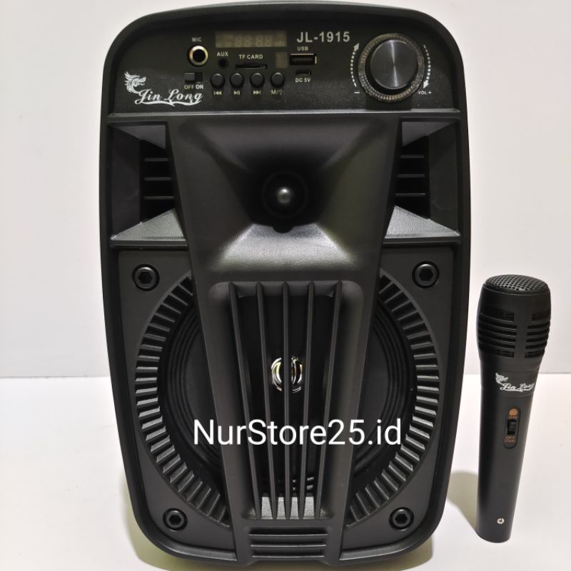 Speaker Bluetooth Portable Jinlong JL-1915 6,5 Inchi Bonus Mic Dan Remot /Salon Aktif Bluetooth/Musi