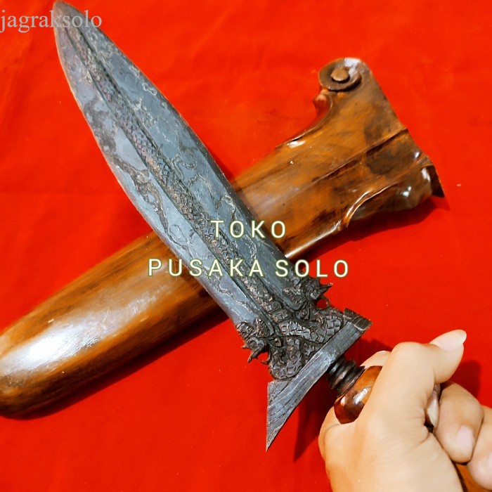 KERIS BETHOK NAGA KEMBAR TEMANTEN ALUSAN ISTIMEWA antik