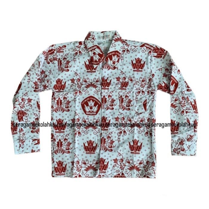 

[MEDAMART] BEST QUALITY Baju Kemeja Batik Tut Wuri Handayani Merah Seragam Sekolah SD Panjang 7