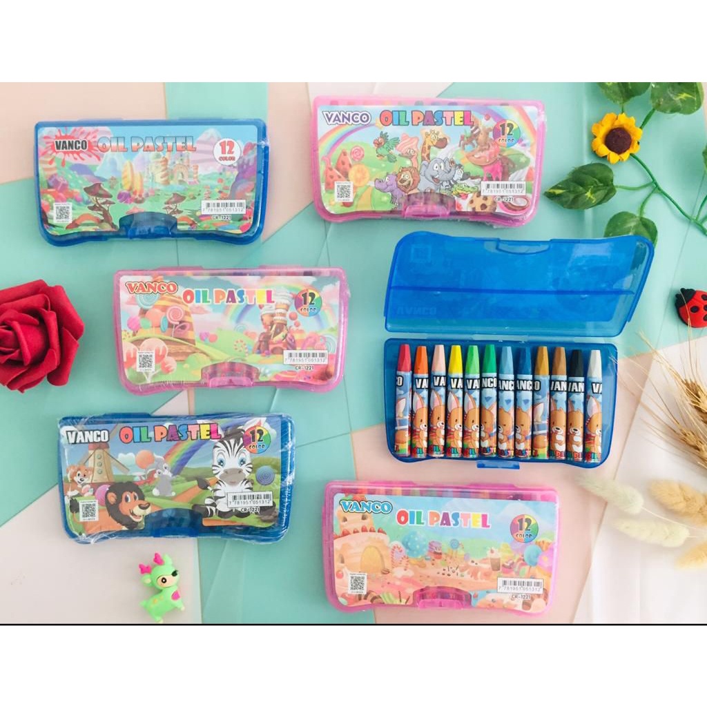 

*DUNIA PESTA* VANCO CRAYON OIL PASTEL / KRAYON 12 WARNA