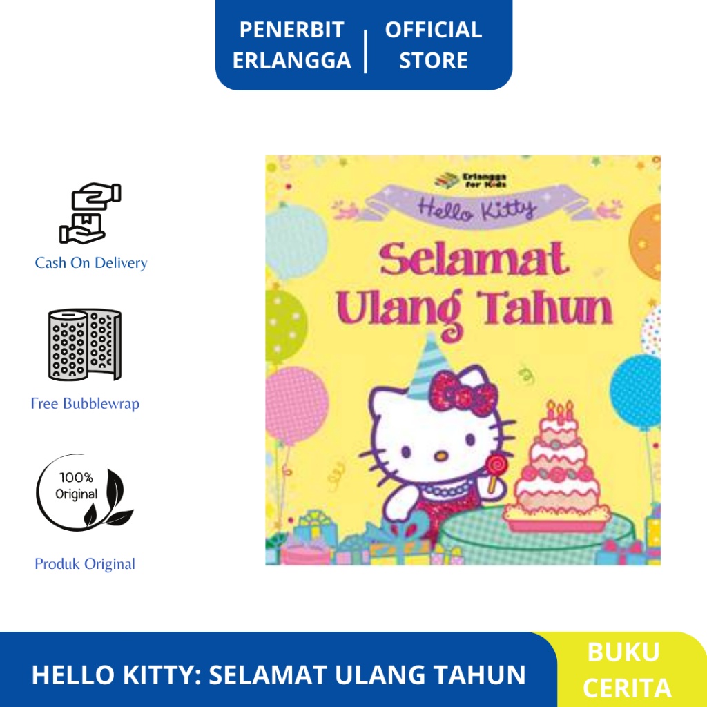BUKU CERITA ANAK: HELLO KITTY SELAMAT ULANG TAHUN Erlangga