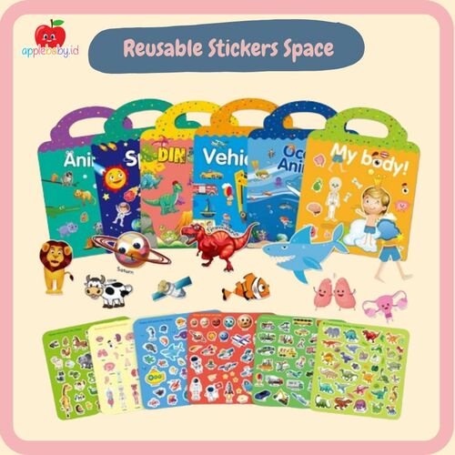 Buku Sticker Anak Reusable Sticker Book Activity Buku Stiker