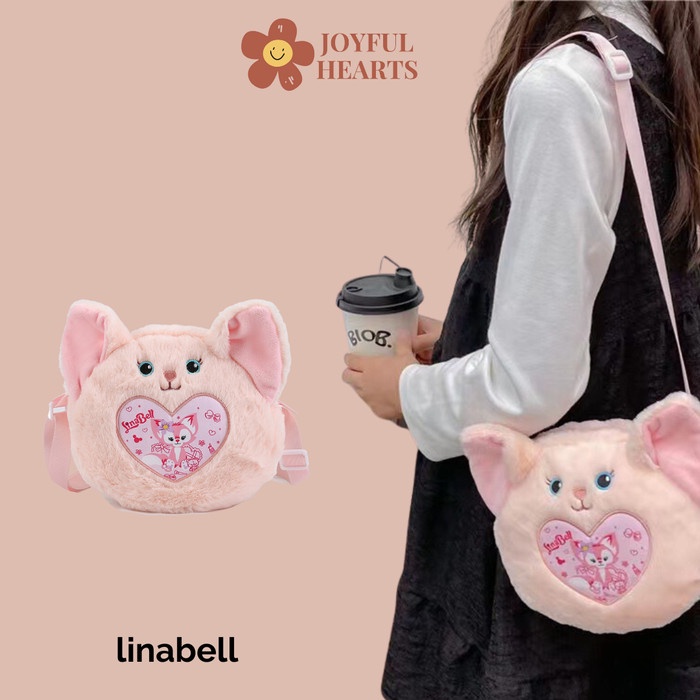 Tas Slingbag Selempang Bulu Fluffy Anak Perempuan Motif Sanrio Korea - Cinnamoroll