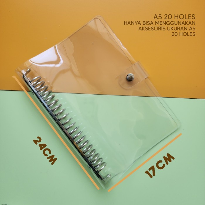 

Binder TRANSPARAN A5 20 Ring B5 26 Ring Transparent Estetik - A5 20 Ring