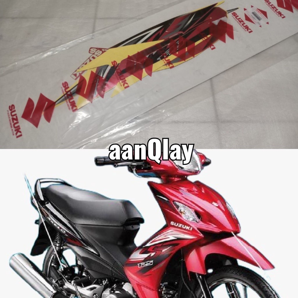 Striping Suzuki Axelo S Summer Red - Titan Black Striping Suzuki Axelo 125 Striping Suzuki Axelo