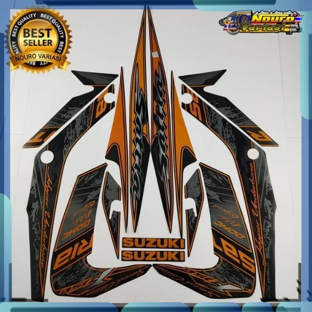 Stiker striping suzuki satria fu f 150 2012 2013 barong se gold  standar bagus