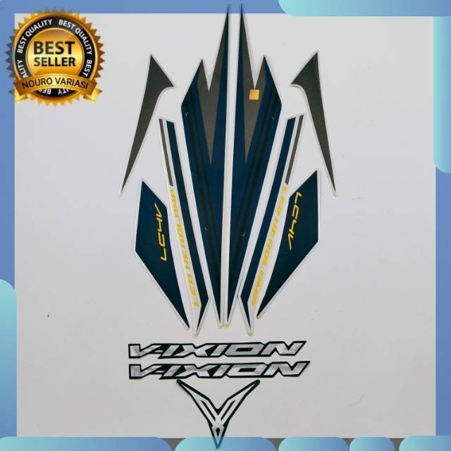 Stiker striping yamaha all new vixion 2017 2018 silver  motor standar bagus