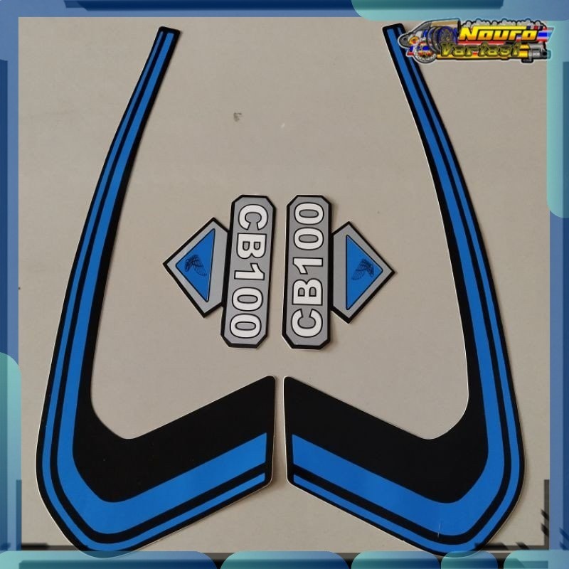 Stiker striping honda cb100 CB 100 gelatik jadul biru bagus