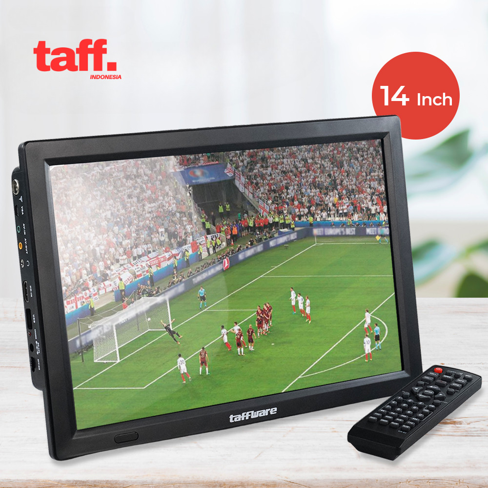 Taffware Monitor TV Portable HD 14 Inch DVB-T2 + Analog
