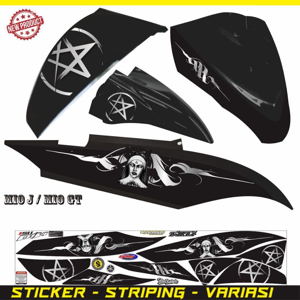 VARIASI KEREN STIKER VARIASI MIO J 115 / STRIPING KEREN VARIASI MOTOR MIO GT / MIO J