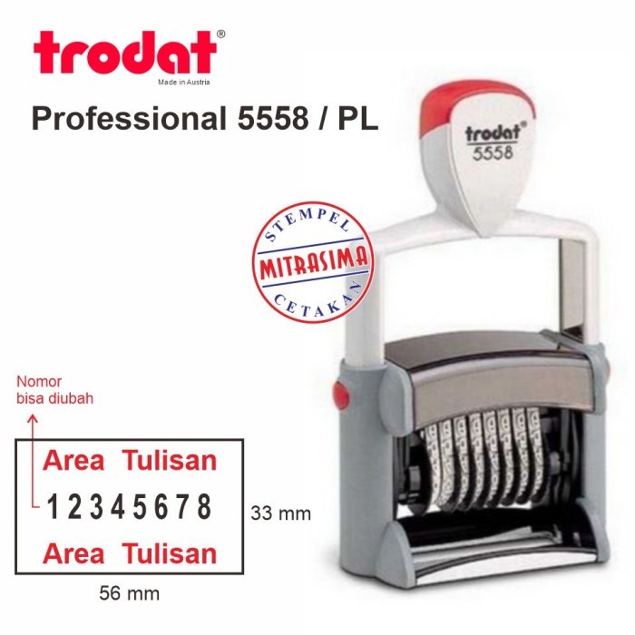 

Stempel Trodat 5558 / PL - Model Persegi dengan Nomor 8 digit ditengah - Bodinya saja