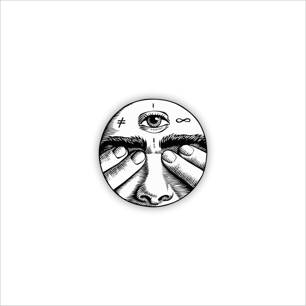 STIKER BULAT SATUAN STIKER MEME ONE EYES ILUMINATII STIKER GRAFTAC HYPEBEAST
