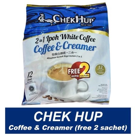 

READY STOCK!!! Chek Hup 2 in 1 Ipoh White Coffee No Sugar Added 30gr x 15 - 14 Sachet