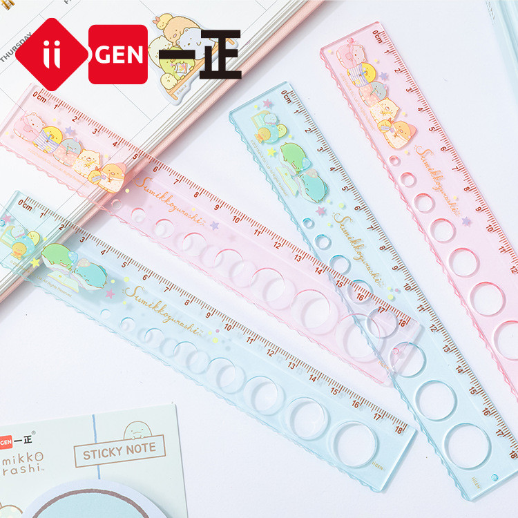 

2 pcs/pack Kawaii Sumikko Gurashi Cartoon Plastic Straight Ruler Kawaii School Office Supplies Planner Accessories Student Prize