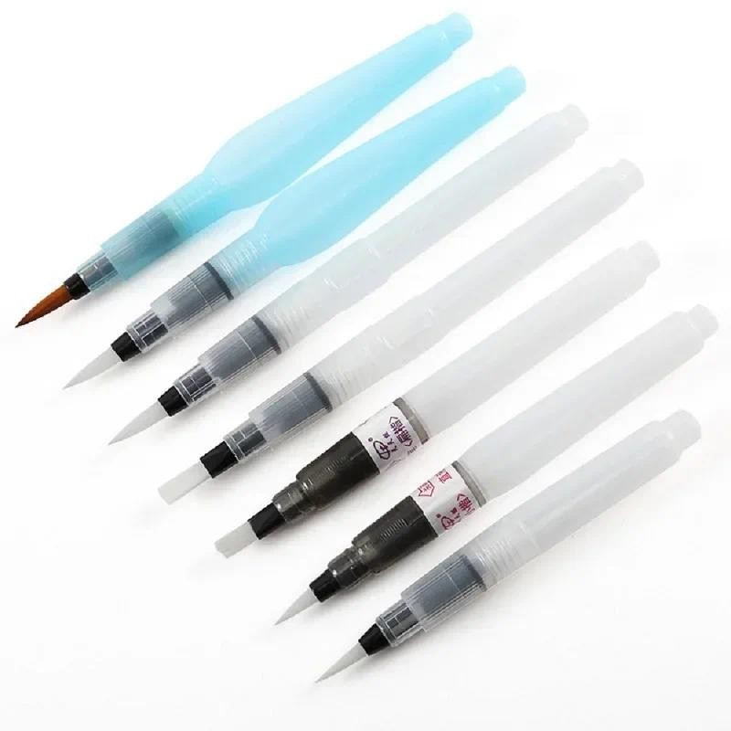 

Soft Nylon Hair Self-Moisturizing Water Ink Storage Brush Pen Set for Calligraphy Watercolor Painting Drawing Art Supplies