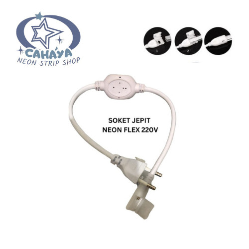 SOKET JEPIT NEON FLEX 220V ( khusus lampu neon flex 220v )