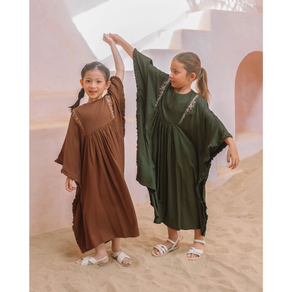 DE43W QANITA KAFTAN | Kaftan Anak | Kaftan Anak Perempuan | Kaftan Muslim Anak | Kaftan Brodir Anak