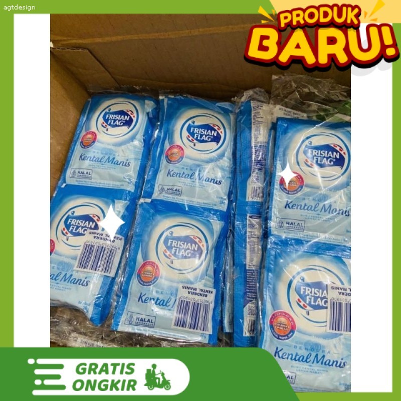 

PAKET MURAH 8 PCS Frisian Flag Susu Kental Plain Sachet 6x38gr