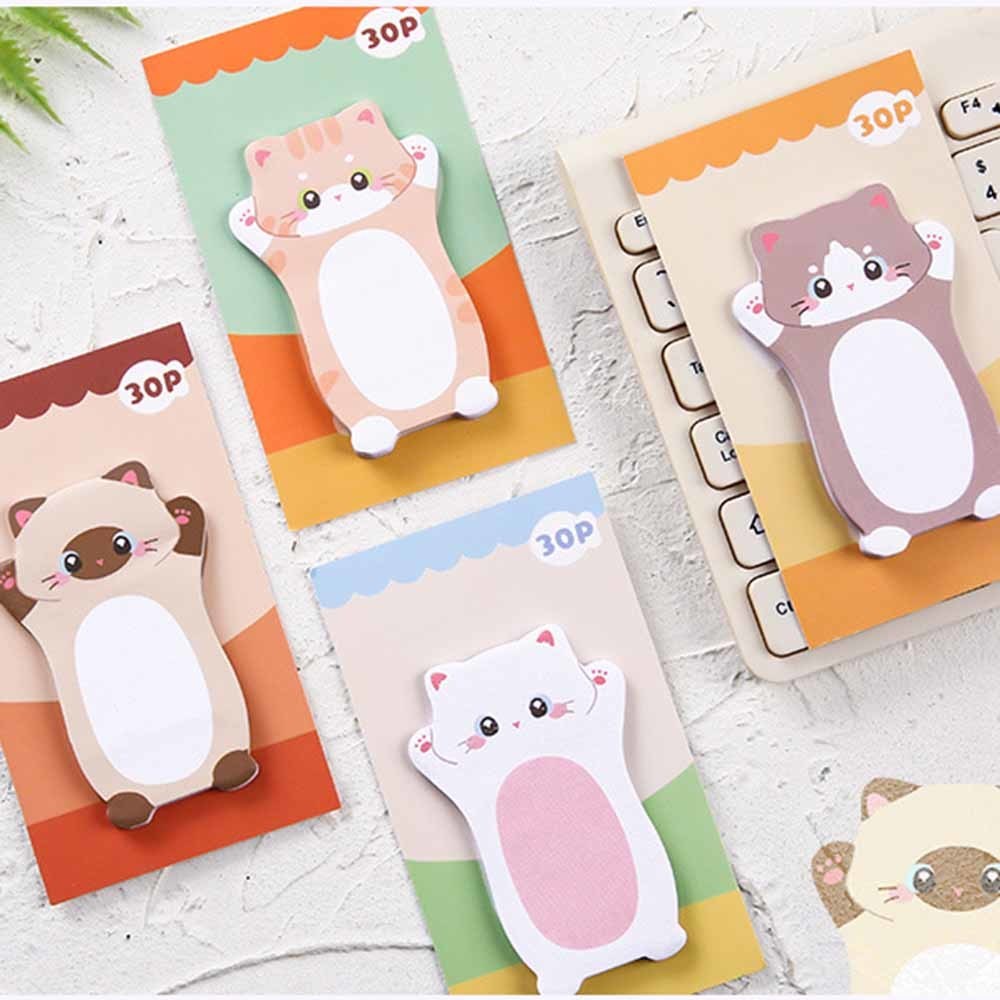 

1 Pcs Cute Kawaii Cat Kitty Sticky Notes Sticker Memo Pad Scrapbooking School Office Supply Stationery Gift Bookmark