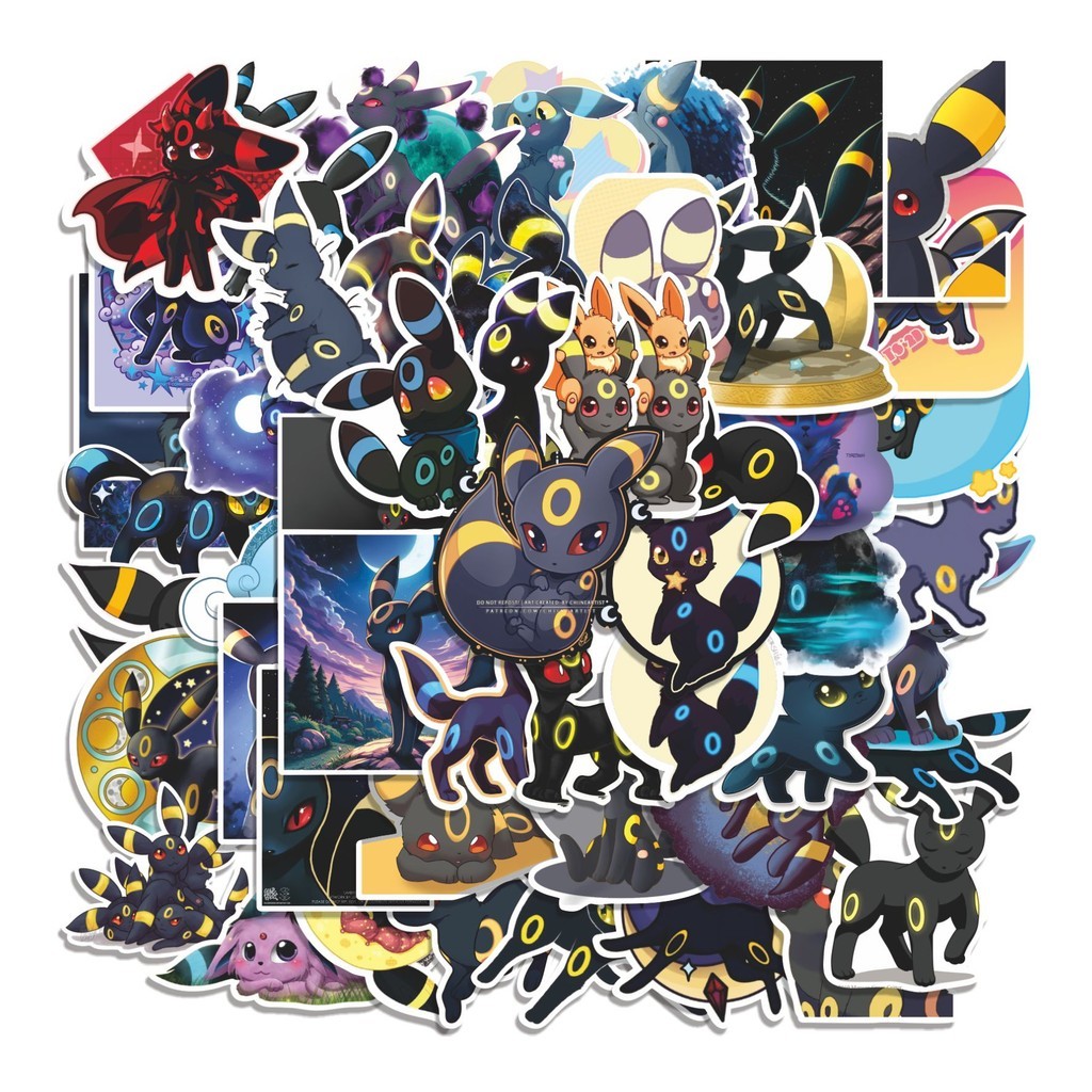 

COD 50 Pcs Stiker Umbreon (Pokemon) Lucu Anti Air Untuk Dekorasi Notebook Sepeda Skateboard Handphone
