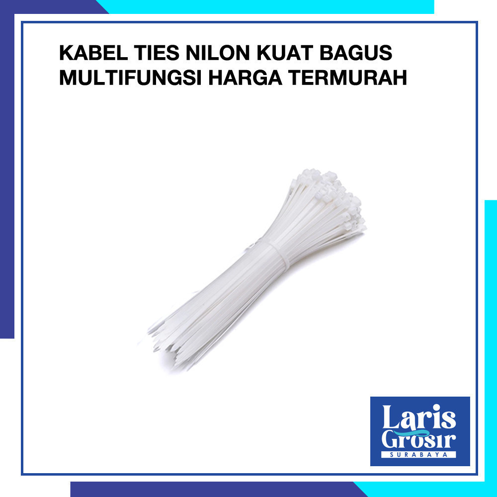 

Kabel Ties Nylon Hitam Dan Putih 7.6 x 400 mm Warna Putih Pengikat Plastik , Kabel Serbaguna Paling Murah TOP Product