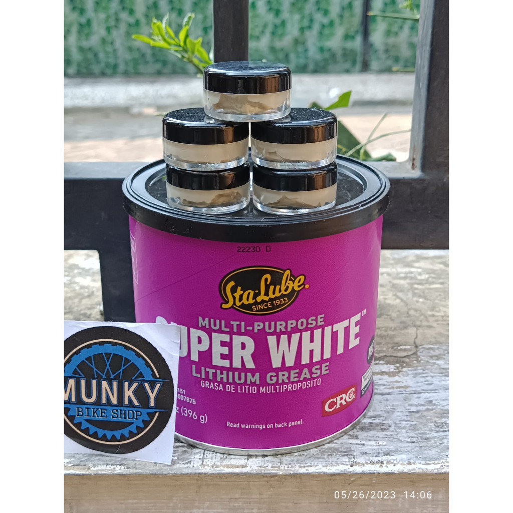 Super White Lithium Grease StaLube CRC, Stempet Gemuk untuk Bearing Sepeda, Repacking NLGI 2, Peluma