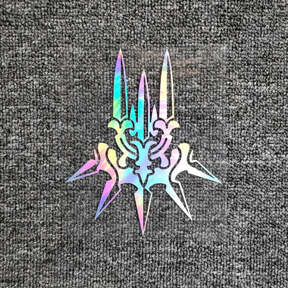 Stiker mobil NieR Automata YoRHa dekorasi reflektif untuk tutup tangki bahan bakar Bumper kaca depan