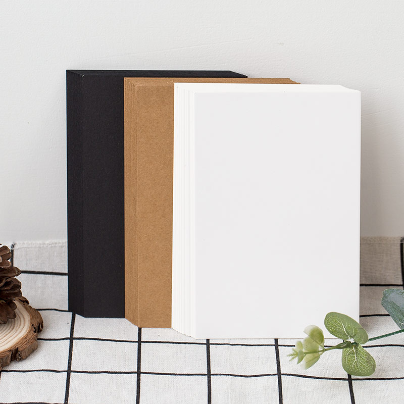 

(20 sheets/lot) 14.8x9.8cm DIY Blank Postcard White Card Paper Scarpbooking Graffiti Greeting Card Black White Kraft Paper Card