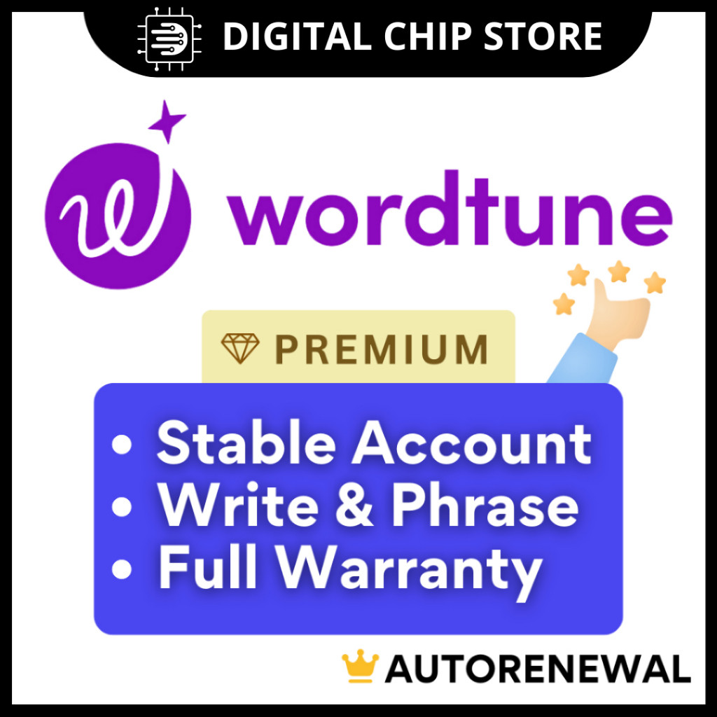 Wordtune Premium    &   AI Writing Tool that Rewrites, Rephrases & Tone Checker