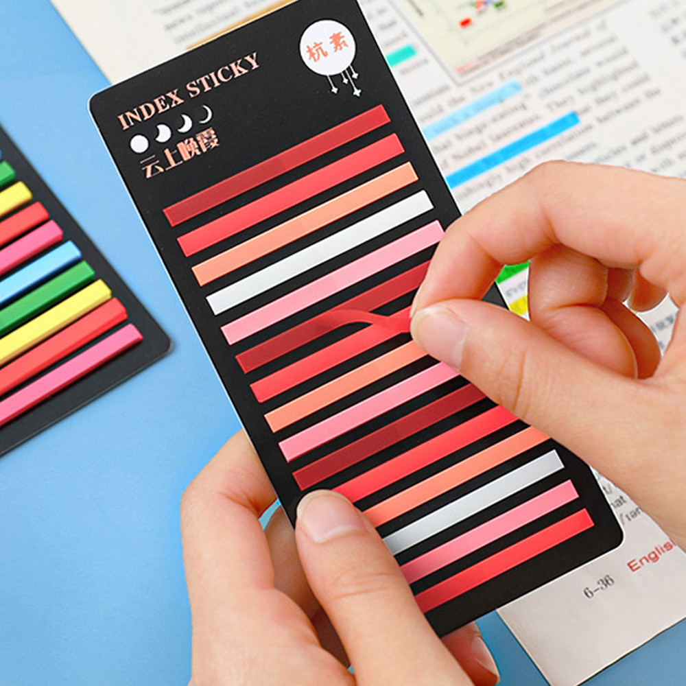 

300 Sheets Transparent Rainbow Index Memo Pad It Sticky Notepads Paper Sticker Notes Bookmark School Supplies Kawaii Stationery