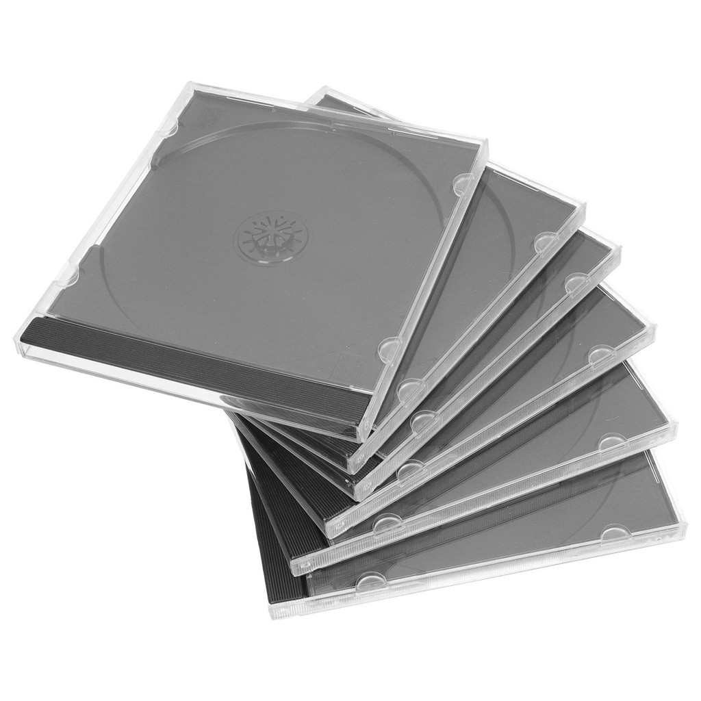 6pcs CD Storage Boxes Disc Plastic Storage Boxes DVD CD Protective Casing CD Disc Case Ultra Thin Pl