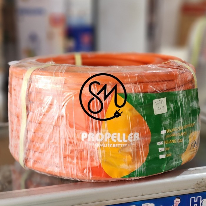 selang gas LPG orange meteran low pressure high pressure